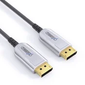 FiberX FX-I260-010 DisplayPort 2.0 kabel, 10 m, Črna/Srebrna