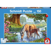 Horses by the stream, 150 pcs