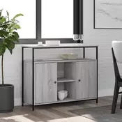Vidaxl vidaXL Omarica, siva, hrast sonoma, 100x35x80 cm, material na osnovi lesa