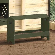 Vidaxl Krmilna posoda za kokoši Oljčno zelena 81 x 32 x 53,5 cm