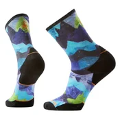 Nogavice Smartwool Trail Run Summit Sector Print, modre barve (L)