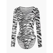cfab Oblikovanje postave Bodysuit Sculpting Shapewear Longsleeve mit Slip volneno bela