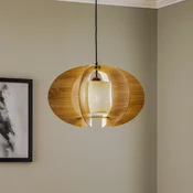 SIGMA Obesna svetilka Modern C M z lesenimi lamelami O 50 cm - Dnevna soba/jedilnica - Sodobni - hrast, écru, črna