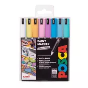 POSCA komplet akrilnih markerjev UNI 0.7mm (8 kosov), pastelne barve