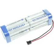 Panasonic akumulatorski paket Panasonic eneloop dvojna kocka F2x2x2, Sivapner 9.6 V 1900 mAh, 8 Mignon (AA), kabel, vtič