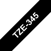 BROTHER Brother Tze-345 združljiv laminirani trak - 18 mm x 8 metrov bel/črn, (21405696)