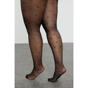 Trendyol Curve Black 15 Denim 2 Pack Minimal Star Patterned Plus Size Pantyhose