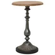 Vidaxl Odstavna mizica trden les jelke 40x64 cm rjave barve