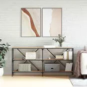 Konzolni stol boja hrasta sonome 160x30x75 cm od drva i željeza
