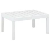 Vidaxl Vrtna mizica bela 78x55x38 cm plastična