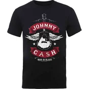 Johnny Cash Winged Guitar Black L Majica