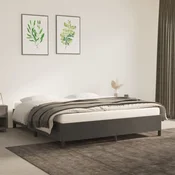 shumee vidaXL Posteljni okvir brez vzmetnice temno siv 180x200 cm žamet