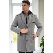 PLT8371 DEWBRRY MENS COAT-DIAGONAL BLACK-GREY-2