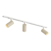 Modern railsysteem met 3 spots wit met beige 1-fase GU10 70mm - Iconic Jeana Luxe