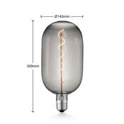 LED-žarnica Lucande E27 T140 4 W 1.800 K z možnostjo zatemnitve, dimna - Steklo