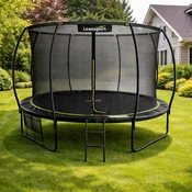 Lean-toys Vrtni trampolin 427cm (14 FT) z zaščitno mrežo, lestvijo in torbo za čevlje