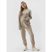 Womens jogger sweatpants with the addition of modal 4F - beige