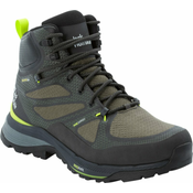 Jack Wolfskin Moške outdoor cipele Force Striker Texapore Mid M Lime/Dark Green 42,5