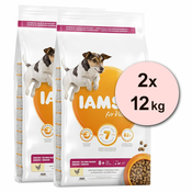 Iams Dog Senior Small Medium, Chicken 2x12 kg