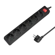 Logilink produžni kabl 6 mesta, prekidac, 1.5m, crni ( 4791 )