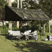 Vidaxl vidaXL Kamuflažna kamping ponjava 438x376x212 cm vodoodporna