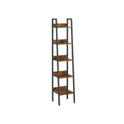 SONGMICS Knjižna polica z lestvijo 33,8x30x170 cm, rjava, (5000250130)