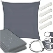 shumee Senčnik, UV zaščita, tenda, siva, vodoodporna, 3x3 m