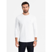 Ombre Mens longsleeve with raglan contrast sleeves - white and gray
