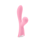 Luxe Aura Pink - silikonski rabbit vibrator, 19,5 cm