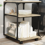 Vidaxl vidaXL 3-nadstropno stojalo za tiskalnik sonoma hrast 43x48x64 cm