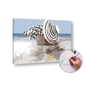 Slikanje po številkah Počitek na plaži | nizka težavnost - 60x40 cm - raztegnjeno platno na okvirju