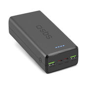 SBS - PowerBank 30 000 mAh, 2x USB-C, 2x USB PowerDelivery 20W, crna