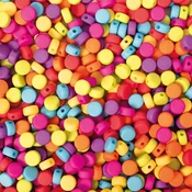 PLAYBOX Ploščate perle za DIY nakit, zapestnice, pisane O7,5 mm 500 kosov