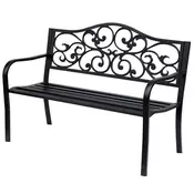 Homestar Vrtna klop za 3 osebe 127x60x89 cm črna
