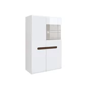 Vitrina Boston M119 Sjajno bijela, Bijela, S vratima, 145x90x41cm
