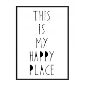 shumee PLAKAT ZA SLIKE V OKVIRJU 33x43 cm Happy P046