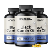 Olje črne kumine 1000 mg, 180 mehkih kapsul