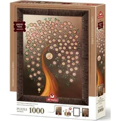 Art puzzle Sestavljanka z okvirjem in lepilom 3v1 99 imen Alaha 1000 kosov