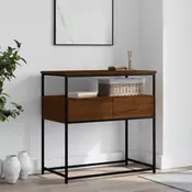 Konzolni stol smeda boja hrasta 75x40x75 cm konstruirano drvo