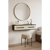 Hanah Home komoda Rany 120, 120 cm, antracit / travertin / srebrna