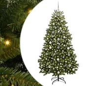 Vidaxl Umestno božično drevo med 300 LED Zelena 180 cm PVC in kovina