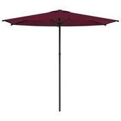 Vidaxl Vrtni dežnik 270 x 270 cm Poliester Pravokotna Bordeaux rdeča