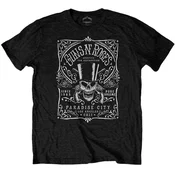 Guns N Roses Majica Bourbon Label Unisex Black 2XL
