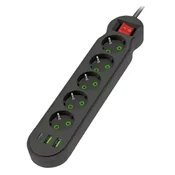 Produžni sa 5 mesta 2m 1.5mm2+pr. 2xUSB+tip C Prosto