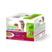 Natural Trainer Cat Multipack Adult, vrečka - tuna, govedina - 12 x 85 g