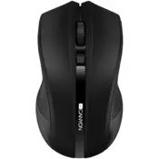 CANYON MW-5 2.4GHz wireless Optical Mouse with 4 buttons/ DPI 800/1200/1600/ Black/ 122*69*40mm/ 0.067kg