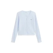 Tommy Jeans Pletena jopa svetlo modra