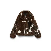 VERO MODA Prehodna jakna ecru/čokolada/črna/bela
