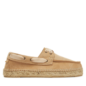 Mokasini iz semiša Manebi Hamptons Boat-Shoes Espadrilles ženski, bež barva, K 1.1 KW