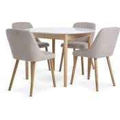 MARSTRAND O110 sto bela + 4 ADSLEV bez nas. za ruke bež